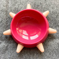 HKM-4446141 Creative Simple Pet Oblique Rivet Food Bowl - 500ML Capacity in Various Color Combinations