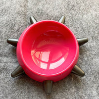 HKM-4446141 Creative Simple Pet Oblique Rivet Food Bowl - 500ML Capacity in Various Color Combinations