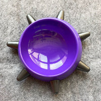 HKM-4446141 Creative Simple Pet Oblique Rivet Food Bowl - 500ML Capacity in Various Color Combinations