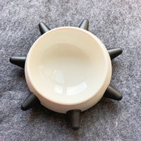 HKM-4446141 Creative Simple Pet Oblique Rivet Food Bowl - 500ML Capacity in Various Color Combinations