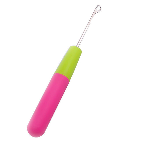 HKM-444627 Plastic and Metal Crochet Needle for Weaving with Comfortable Handle - 16 cm Length, 5.5 mm Width