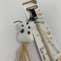 HKM-4446781 Natural Straw Cat Teasing Stick with Toy Attached