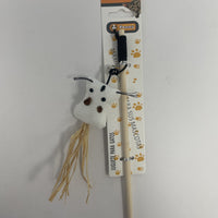HKM-4446781 Natural Straw Cat Teasing Stick with Toy Attached