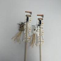 HKM-4446781 Natural Straw Cat Teasing Stick with Toy Attached