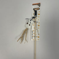 HKM-4446781 Natural Straw Cat Teasing Stick with Toy Attached