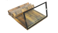 HKM-444755 Wood Grain 12-Inch Mobile Phone Screen Magnifier with Bracket for Eye and Radiation Protection