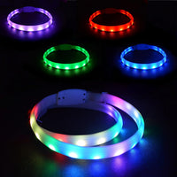 HKM-4447933 Luminous LED Light-Up Dog Collar for Enhanced Safety and Visibility