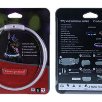 HKM-4447933 Luminous LED Light-Up Dog Collar for Enhanced Safety and Visibility