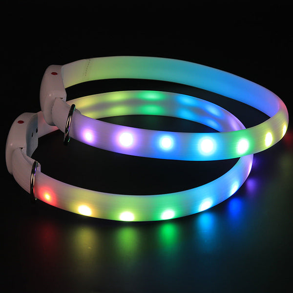 HKM-4447933 Luminous LED Light-Up Dog Collar for Enhanced Safety and Visibility