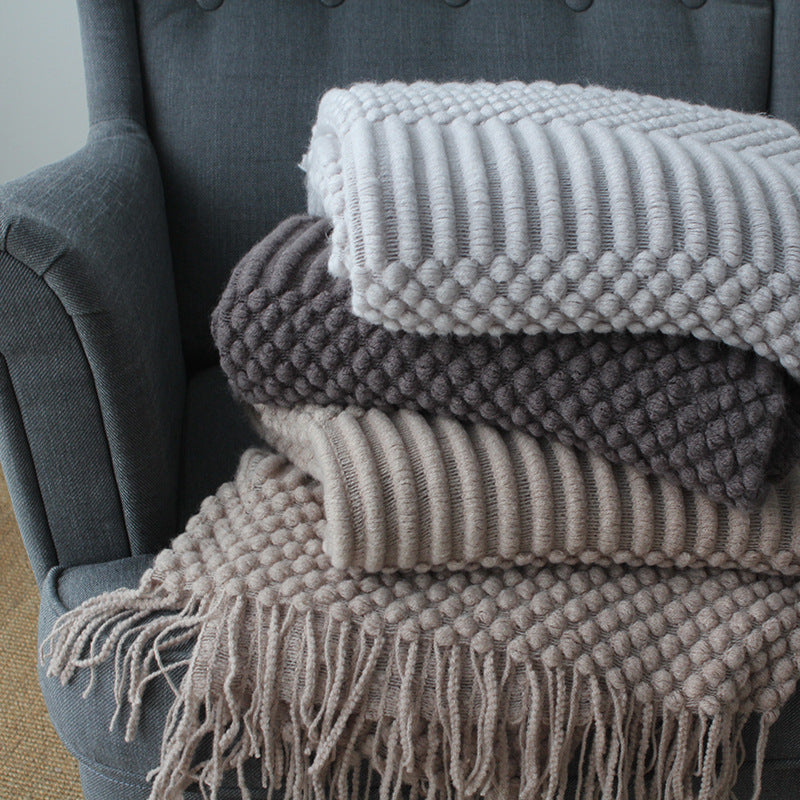 HKM-444819 Cozy Polyester Fiber Nap Blanket - 127 x 170 cm Perfect for Relaxation