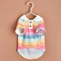 HKM-4448317 Colorful Striped Polo Shirt for Pets - Available in XS to XL Sizes