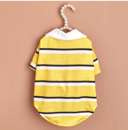 HKM-4448317 Colorful Striped Polo Shirt for Pets - Available in XS to XL Sizes