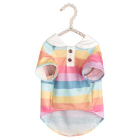 HKM-4448317 Colorful Striped Polo Shirt for Pets - Available in XS to XL Sizes