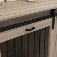 HKM-4449597 Modern Walnut Dog Kennel Furniture with Removable Divider for 2 Small Dogs or 1 Large Dog