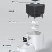 HKM-4449725 Automatic Cat Feeder with Video Interaction and Mobile App Control, 4L Stainless Steel Basin
