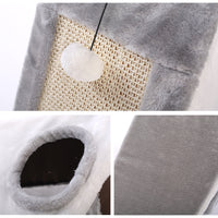 HKM-4449981 Triangle Cat Claw Sisal Toy - Available in Small and Large Sizes in Gray White or Light Brown Beige