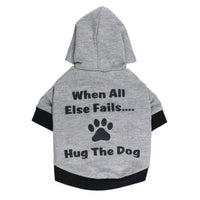HKM-4450109 Casual Cotton Dog T-Shirt with Hat - Hug The Dog Design for Pet Fashion