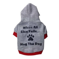 HKM-4450109 Casual Cotton Dog T-Shirt with Hat - Hug The Dog Design for Pet Fashion