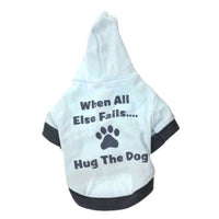 HKM-4450109 Casual Cotton Dog T-Shirt with Hat - Hug The Dog Design for Pet Fashion