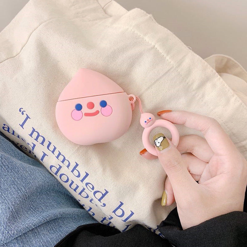 HKM-445075 Cute Dog Pig Cartoon Silicone Cover for Bluetooth Headset Compatible with AirPods, Multiple Designs Available