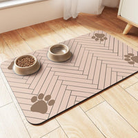 HKM-445075 Diatom Ooze Feeding Floor Mat for Pets - Splash-Proof, Quick-Drying, and Water-Absorbing