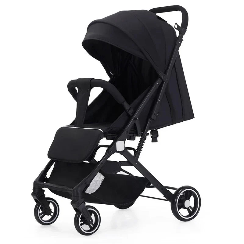HKM-445075 Lightweight Double Baby Stroller - Portable Easy-Fold Pram with Iron Frame for Travel