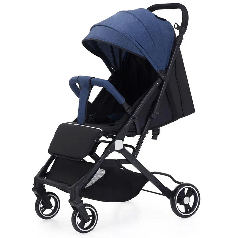 HKM-445075 Lightweight Double Baby Stroller - Portable Easy-Fold Pram with Iron Frame for Travel