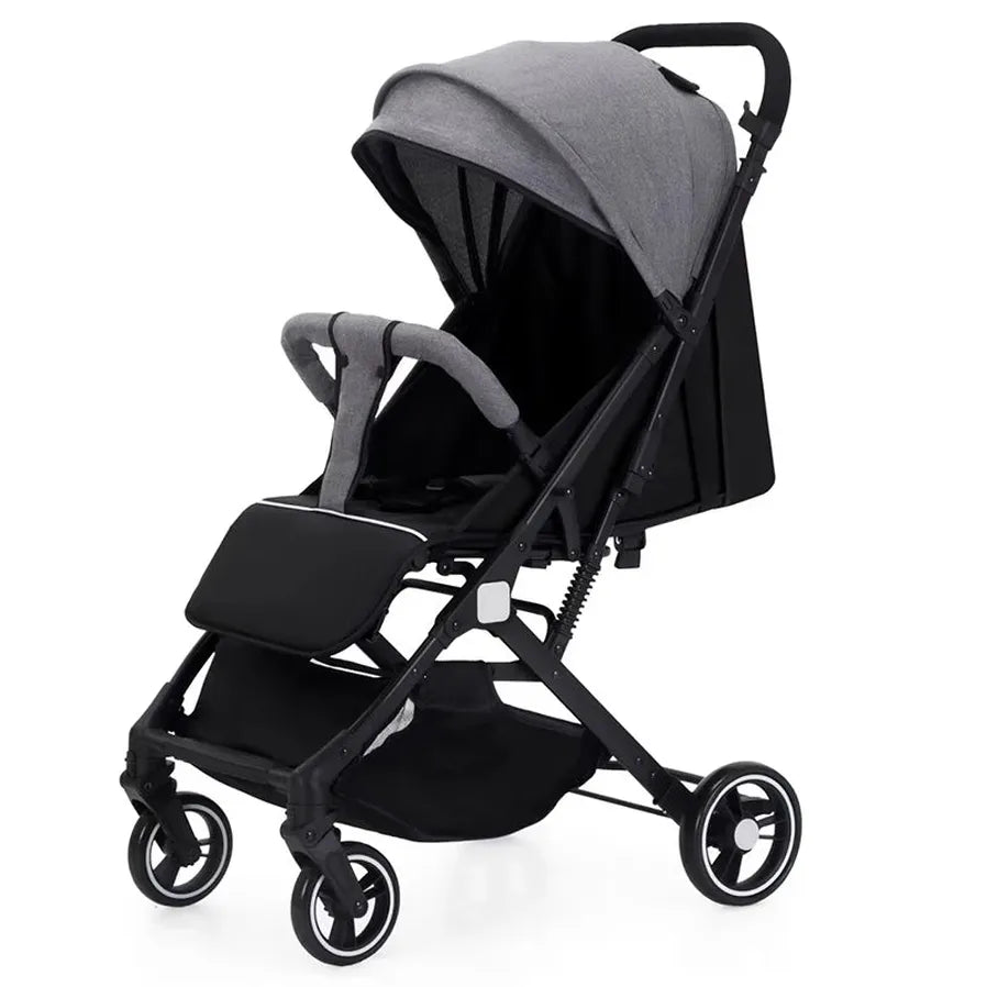HKM-445075 Lightweight Double Baby Stroller - Portable Easy-Fold Pram with Iron Frame for Travel