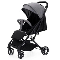 HKM-445075 Lightweight Double Baby Stroller - Portable Easy-Fold Pram with Iron Frame for Travel