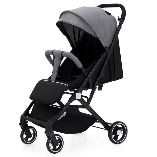 HKM-445075 Lightweight Double Baby Stroller - Portable Easy-Fold Pram with Iron Frame for Travel