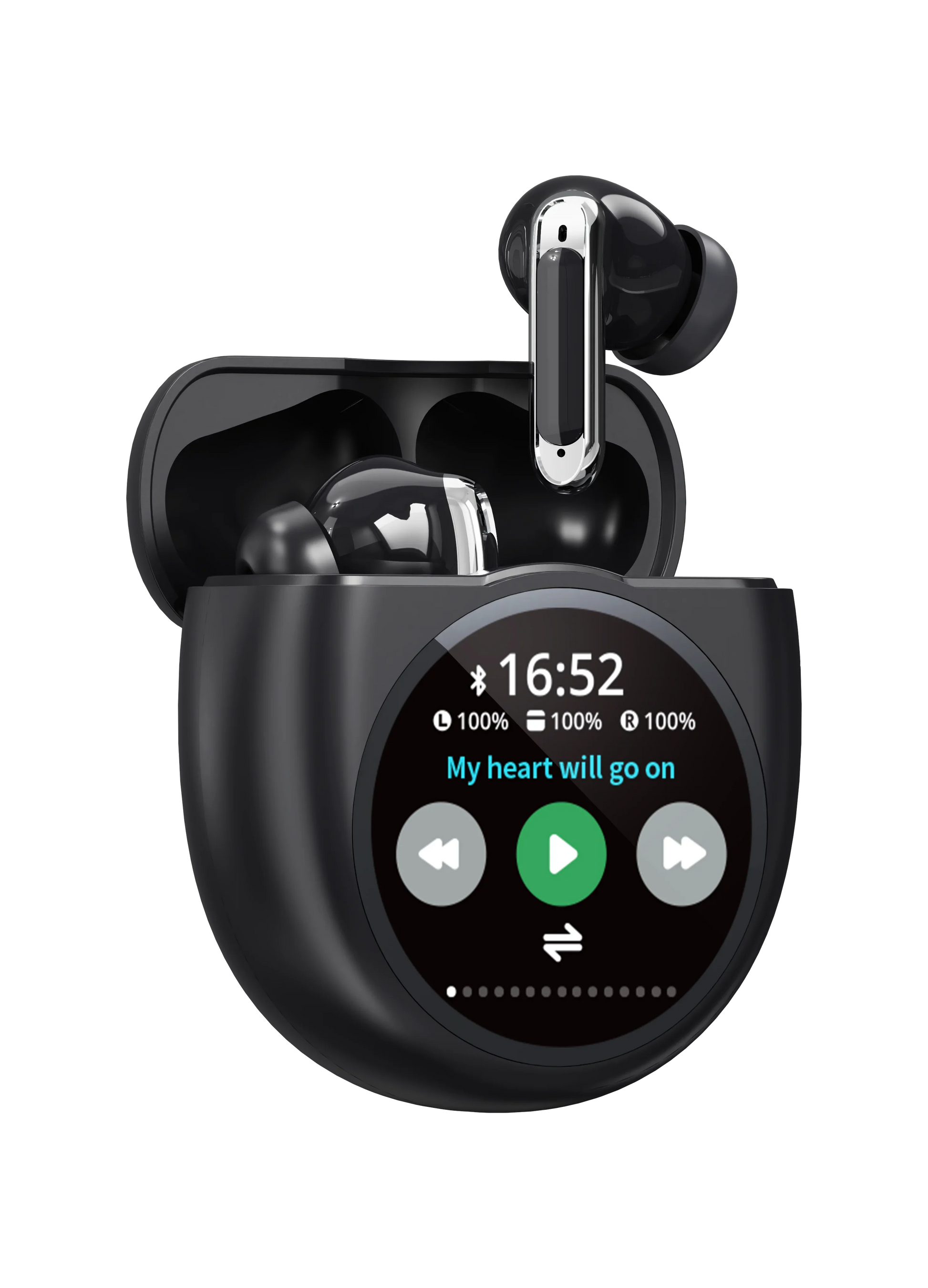 HKM-445203 YX35 Wireless Earbuds with Active Noise Cancellation, Smart Screen, and LED Battery Indicator