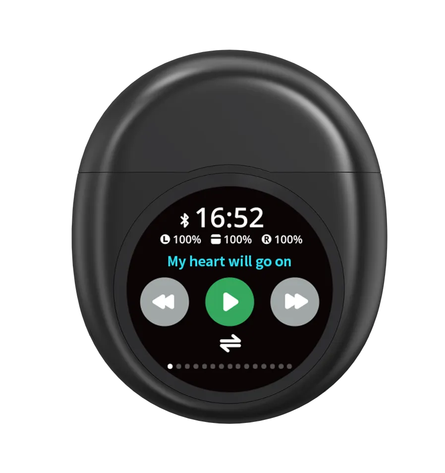 HKM-445203 YX35 Wireless Earbuds with Active Noise Cancellation, Smart Screen, and LED Battery Indicator