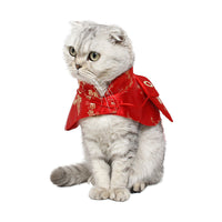 HKM-4452285 Cozy Red Cloak for Cats - Perfect for New Year Celebrations