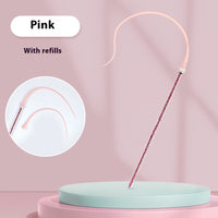 HKM-4452541 Replaceable Silicone Cat Teaser Stick - Eco-Friendly and Bite-Resistant Pet Toy