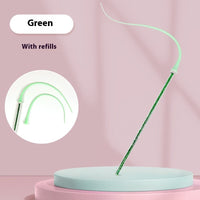 HKM-4452541 Replaceable Silicone Cat Teaser Stick - Eco-Friendly and Bite-Resistant Pet Toy