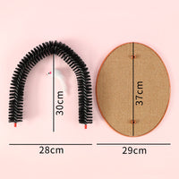 HKM-4453181 Cat Grooming and Scratching Device with Plush Mouse Toy - Arch-Shaped Brush for Itch Relief and Playtime