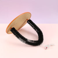HKM-4453181 Cat Grooming and Scratching Device with Plush Mouse Toy - Arch-Shaped Brush for Itch Relief and Playtime