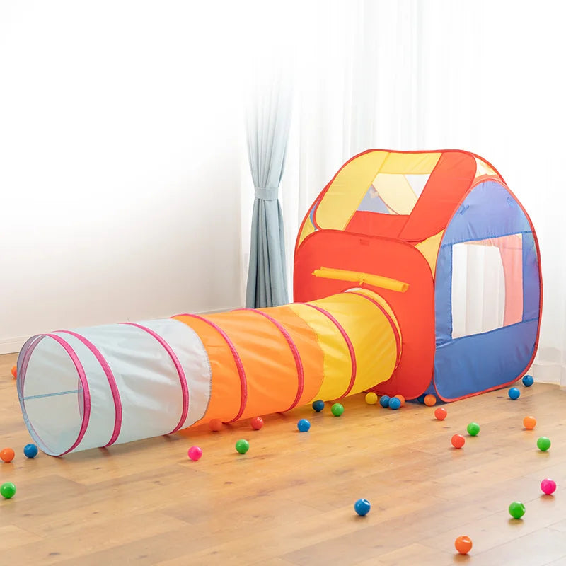 HKM-445331 Children's Outdoor Play Tent and Ball Pool with Tunnel for Garden Adventures