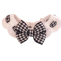 HKM-4453693 Knitted Wool Pet Collar - Red or Black, Adjustable Sizing for All Seasons