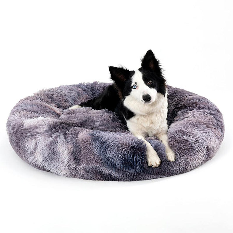 HKM-445395 Fluffy Long Plush Pet Bed for Dogs and Cats - Warm, Soft, Washable Cushion Available in Multiple Sizes