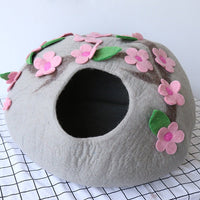 HKM-4455741 Wool Felt Cat House - Various Designs for Cozy Cat Napping