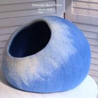 HKM-4455741 Wool Felt Cat House - Various Designs for Cozy Cat Napping