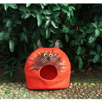 HKM-4455741 Wool Felt Cat House - Various Designs for Cozy Cat Napping