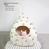 HKM-4455741 Wool Felt Cat House - Various Designs for Cozy Cat Napping