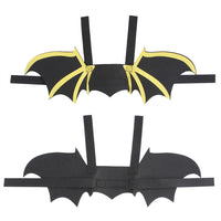 HKM-4455869 Bat Wings Dog Costume with Cat Print and Bell - Cloth Material, Sizes S to L
