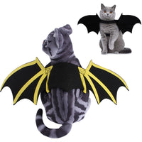 HKM-4455869 Bat Wings Dog Costume with Cat Print and Bell - Cloth Material, Sizes S to L