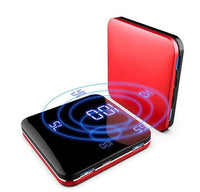 HKM-445587 Ultra-Thin Mirror Mini Power Bank with LCD Display – 8000mAh Capacity in Mysterious Black, Chinese Red, and Rose Gold