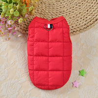 HKM-4456125 Plaid Cotton Vest for Pets in Red, Blue, Beige, and Pink - Various Sizes Available