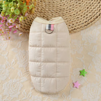 HKM-4456125 Plaid Cotton Vest for Pets in Red, Blue, Beige, and Pink - Various Sizes Available