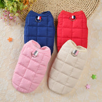 HKM-4456125 Plaid Cotton Vest for Pets in Red, Blue, Beige, and Pink - Various Sizes Available